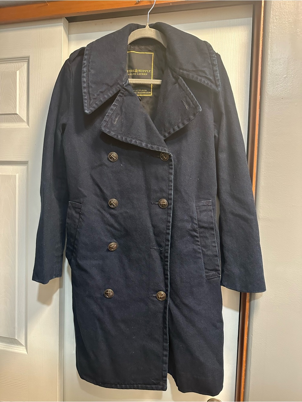 Denim & Supply Ralph Lauren Navy Double-Breasted Pea Coat